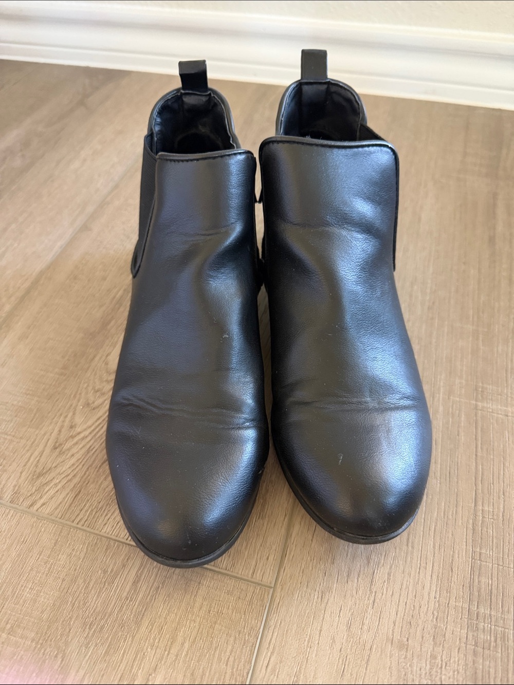 American Rag Black Leather Ankle Booties